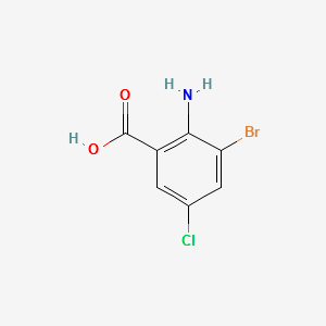 2-AMINO-3-BROMO-5-CHLOROBENZOIC ACID structure, CAS 41198-02-1