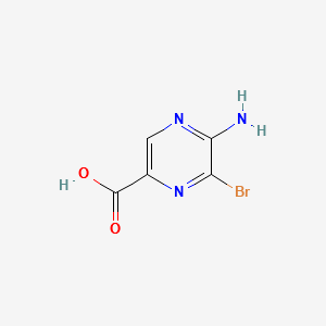 2-AMINO-3-BROMOPYRAZINE-5-CARBOXYLIC ACID structure, CAS 887352-34-3