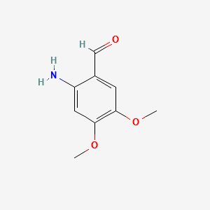 2-AMINO-4,5-DIMETHOXYBENZALDEHYDE structure, CAS 22608-87-3