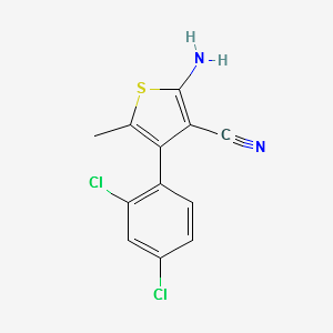 2-AMINO-4-(2,4-DICHLOROPHENYL)-5-METHYLTHIOPHENE-3-CARBONITRILE structure, CAS 519016-78-5