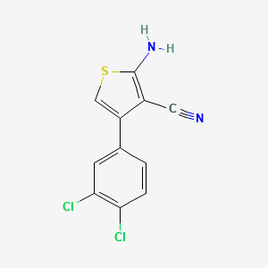 2-AMINO-4-(3,4-DICHLOROPHENYL)THIOPHENE-3-CARBONITRILE structure, CAS 861407-95-6