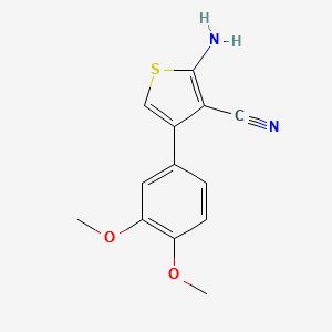 2-AMINO-4-(3,4-DIMETHOXYPHENYL)THIOPHENE-3-CARBONITRILE structure, CAS 884497-31-8