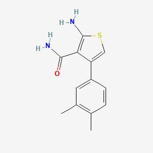 2-AMINO-4-(3,4-DIMETHYLPHENYL)THIOPHENE-3-CARBOXAMIDE structure, CAS 519016-86-5