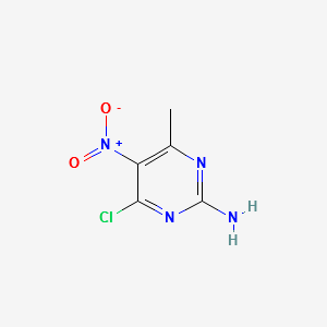 2-AMINO-4-CHLORO-6-METHYL-5-NITROPYRIMIDINE structure, CAS 13162-24-8