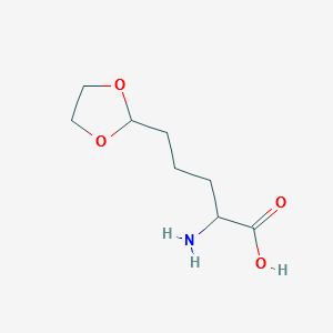 2-AMINO-5-(1,3-DIOXOLAN-2-YL)PENTANOIC ACID structure, CAS 170242-34-9
