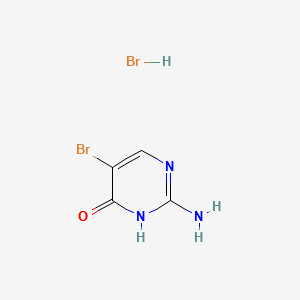 2-AMINO-5-BROMO-4-HYDROXYPYRIMIDINE HYDROBROMIDE structure, CAS 1215597-17-3