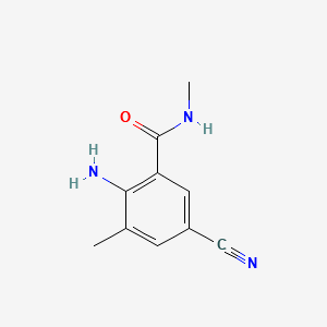 2-AMINO-5-CYANO-N,3-DIMETHYLBENZAMIDE structure, CAS 890707-29-6