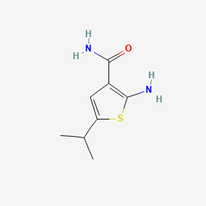 2-AMINO-5-ISOPROPYLTHIOPHENE-3-CARBOXAMIDE structure, CAS 343272-23-1