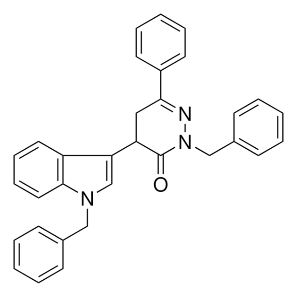 2-BENZYL-6-PHENYL-4,5-DIHYDROPYRIDAZIN-3(2H)-ONE structure, CAS 87769-64-0