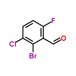 2-BROMO-3-CHLORO-6-FLUOROBENZALDEHYDE structure, CAS 1056264-66-4