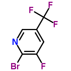 2-BROMO-3-FLUORO-5-(TRIFLUOROMETHYL)PYRIDINE structure, CAS 89402-29-9