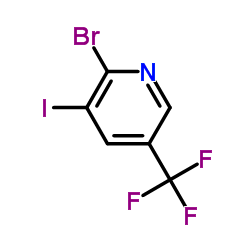 2-BROMO-3-IODO-5-(TRIFLUOROMETHYL)PYRIDINE structure, CAS 1214323-90-6