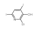 2-BROMO-4,6-DIIODOPYRIDIN-3-OL structure, CAS 129611-33-2