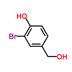 2-BROMO-4-(HYDROXYMETHYL)PHENOL structure, CAS 29922-56-3