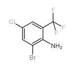 2-BROMO-4-CHLORO-6-(TRIFLUOROMETHYL)ANILINE structure, CAS 912617-74-4