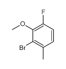 2-BROMO-4-FLUORO-3-METHOXY-1-METHYLBENZENE structure, CAS 1226808-62-3
