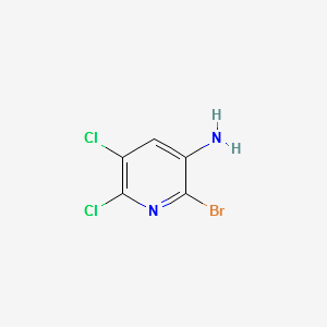 2-BROMO-5,6-DICHLOROPYRIDIN-3-AMINE structure, CAS 1253889-50-7
