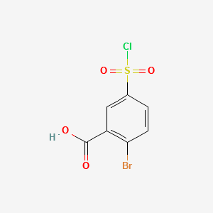 2-BROMO-5-(CHLOROSULFONYL)BENZOIC ACID structure, CAS 3285-31-2