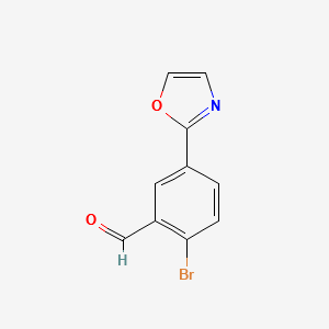 2-BROMO-5-(OXAZOL-2-YL)BENZALDEHYDE structure, CAS 176961-43-6
