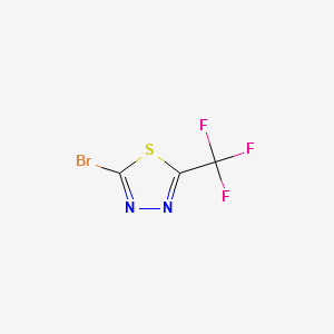 2-BROMO-5-(TRIFLUOROMETHYL)1,3,4-THIADIAZOLE structure, CAS 37461-61-3