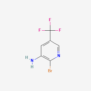 2-BROMO-5-(TRIFLUOROMETHYL)PYRIDIN-3-AMINE structure, CAS 1211515-87-5