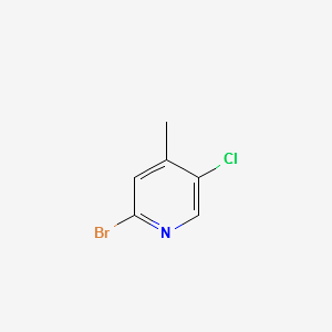 2-BROMO-5-CHLORO-4-METHYLPYRIDINE structure, CAS 885267-40-3