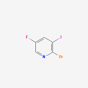 2-BROMO-5-FLUORO-3-IODOPYRIDINE structure, CAS 1214376-85-8