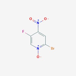 2-BROMO-5-FLUORO-4-NITROPYRIDINE 1-OXIDE structure, CAS 935534-40-0
