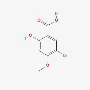 2-BROMO-5-HYDROXY-4-METHOXYBENZOIC ACID structure, CAS 98437-41-3