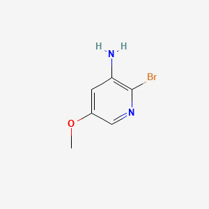 2-BROMO-5-METHOXYPYRIDIN-3-AMINE structure, CAS 1043688-99-8