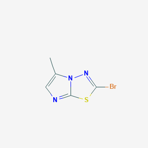 2-BROMO-5-METHYLIMIDAZO[2,1-B][1,3,4]THIADIAZOLE structure, CAS 230637-04-4