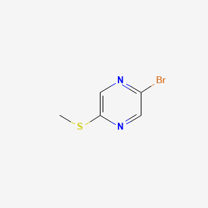2-BROMO-5-METHYLSULFANYL-PYRAZINE structure, CAS 1049026-49-4
