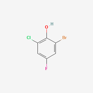 2-BROMO-6-CHLORO-4-FLUOROPHENOL structure, CAS 886499-83-8
