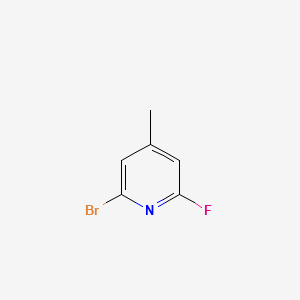 2-BROMO-6-FLUORO-4-METHYLPYRIDINE structure, CAS 180608-37-1