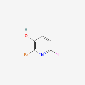 2-BROMO-6-IODOPYRIDIN-3-OL structure, CAS 129611-32-1