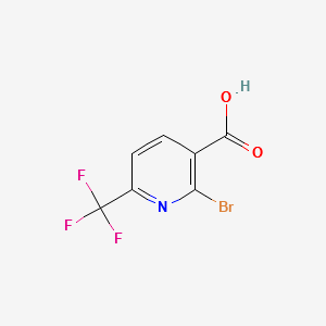 2-BROMO-6-TRIFLUOROMETHYL-3-PYRIDINECARBOXYLIC ACID structure, CAS 749875-07-8