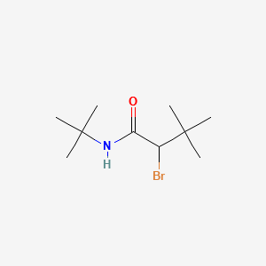 2-BROMO-N-(TERT-BUTYL)-3,3-DIMETHYLBUTANAMIDE structure, CAS 14387-96-3