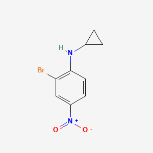 2-BROMO-N-CYCLOPROPYL-4-NITROANILINE structure, CAS 1250973-55-7