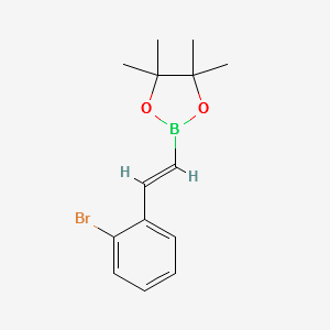 2-BROMO-TRANS-BETA-STYRYLBORONIC ACID PINACOL ESTER structure, CAS 581802-24-6