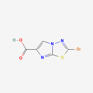 2-BROMOIMIDAZO[2,1-B][1,3,4]THIADIAZOLE-6-CARBOXYLIC ACID structure, CAS 1373253-24-7