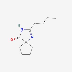 2-BUTYL-1,3-DIAZASPIRO[4.4]NON-1-EN-4-ONE HYDROCHLORIDE structure, CAS 138402-05-8