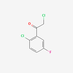 2-CHLORO-1-(2-CHLORO-5-FLUOROPHENYL)ETHANONE structure, CAS 1214391-59-9