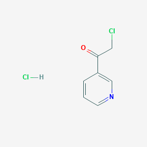 2-CHLORO-1-(PYRIDIN-3-YL)ETHANONE HYDROCHLORIDE structure, CAS 61889-48-3