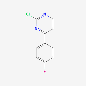 2-CHLORO-4-(4-FLUORO-PHENYL)-PYRIMIDINE structure, CAS 85979-59-5