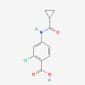 2-CHLORO-4-(CYCLOPROPANECARBOXAMIDO)BENZOIC ACID structure, CAS 1249352-65-5