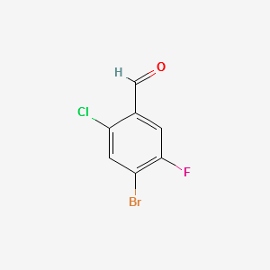 2-CHLORO-4-BROMO-5-FLUOROBENZALDEHYDE structure, CAS 1214386-29-4