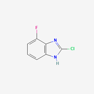 2-CHLORO-4-FLUORO-1H-BENZO[D]IMIDAZOLE structure, CAS 256519-11-6