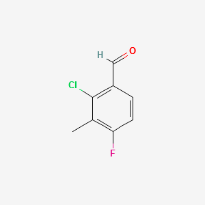 2-CHLORO-4-FLUORO-3-METHYLBENZALDEHYDE structure, CAS 1260764-27-9