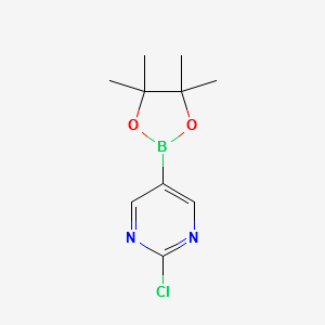 2-CHLORO-5-(4,4,5,5-TETRAMETHYL-1,3,2-DIOXABOROLAN-2-YL)PYRIMIDINE structure, CAS 1003845-08-6