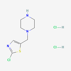 2-CHLORO-5-(PIPERAZIN-1-YLMETHYL)THIAZOLE DIHYDROCHLORIDE structure, CAS 1185312-01-9